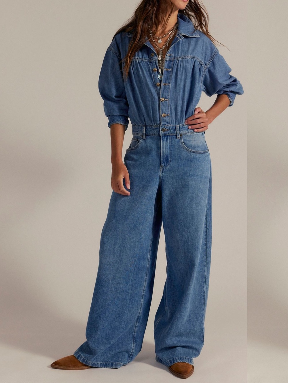 We the Free Carpe Diem Denim Jumpsuit